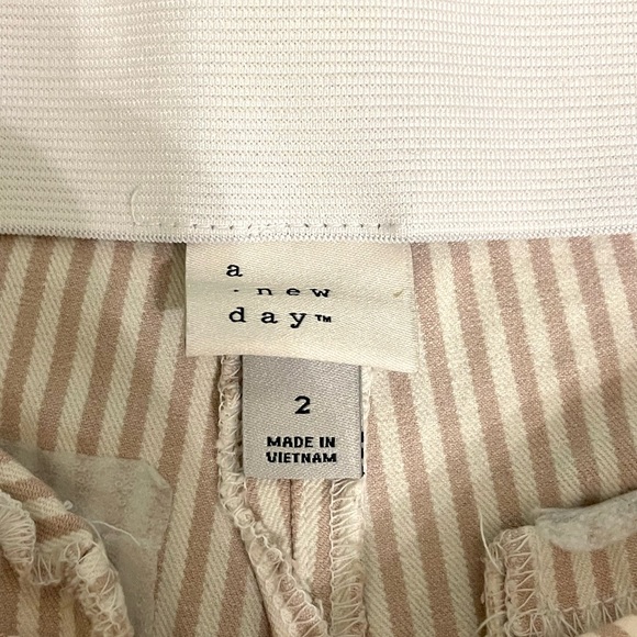 A New Day Women's Striped High Rise Side Zip Skinny Ankle Stretch Pants Size 2 - Picture 5 of 7